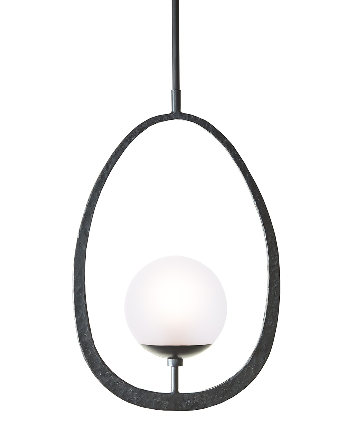 FlowDecor Corfu Pendant in metal with black matte hammered finish (# 6043)