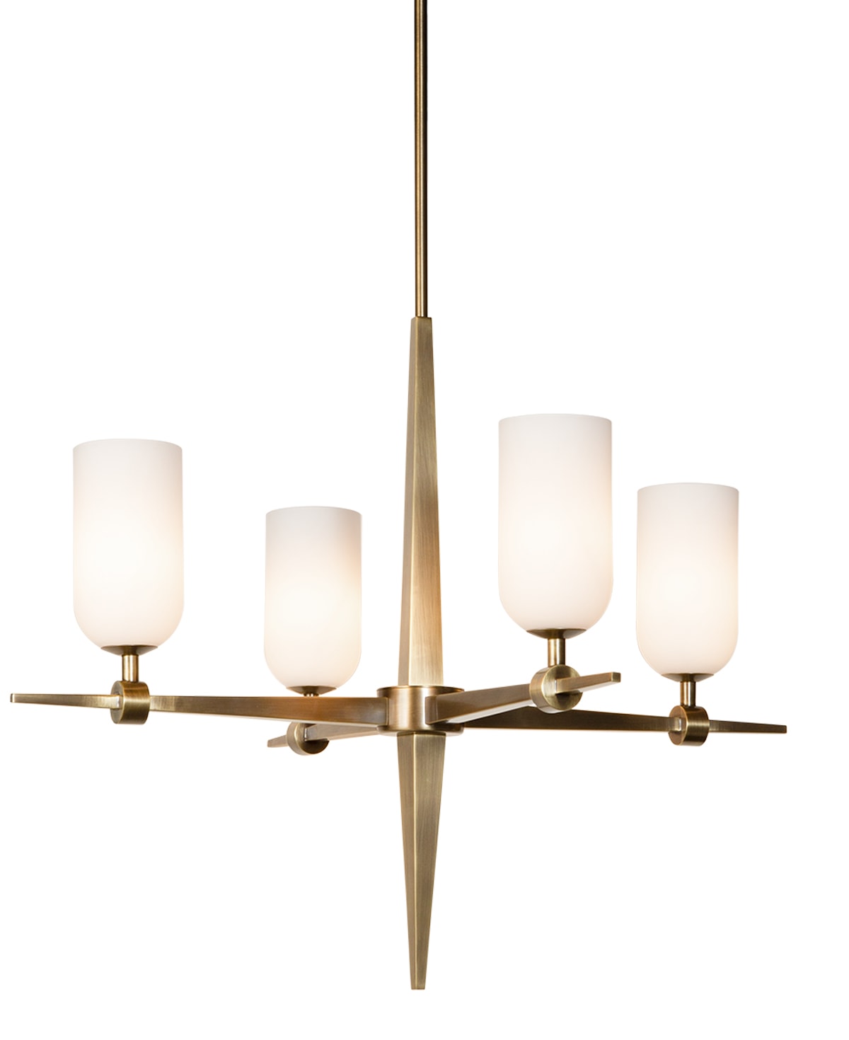 FlowDecor Elba Chandelier in metal with antique brass finish (# 6042)