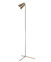FlowDecor Maggie Floor Lamp in metal with antique brass finish and metal with gunmetal finish and  shade (# 4445)