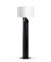 FlowDecor Jade Floor Lamp in metal with black matte finish and off-white cotton drum shade (# 4624)
