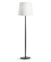 FlowDecor Rebecca Floor Lamp in metal with bronze finish and off-white linen tapered drum shade (# 4600)