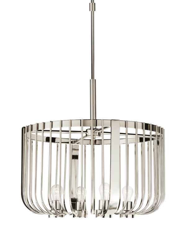 FlowDecor Norfolk Chandelier in polished stainless steel (# 6040)