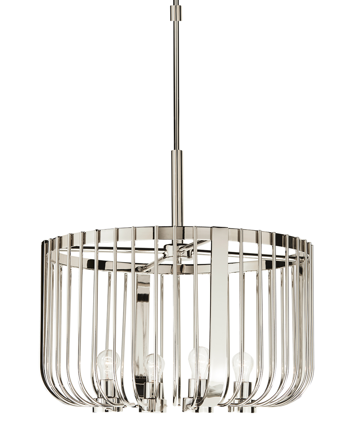 FlowDecor Norfolk Chandelier in polished stainless steel (# 6040)
