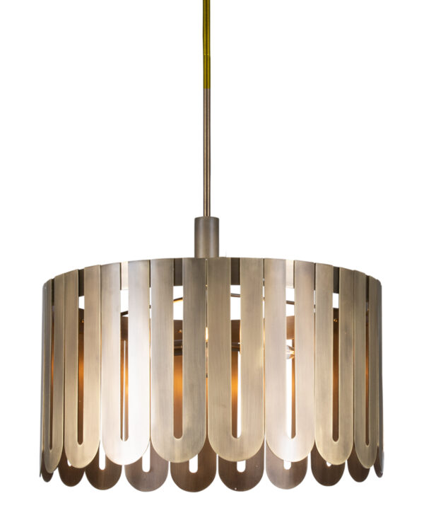 FlowDecor Serena Chandelier in metal with antique brass finish (# 6056)