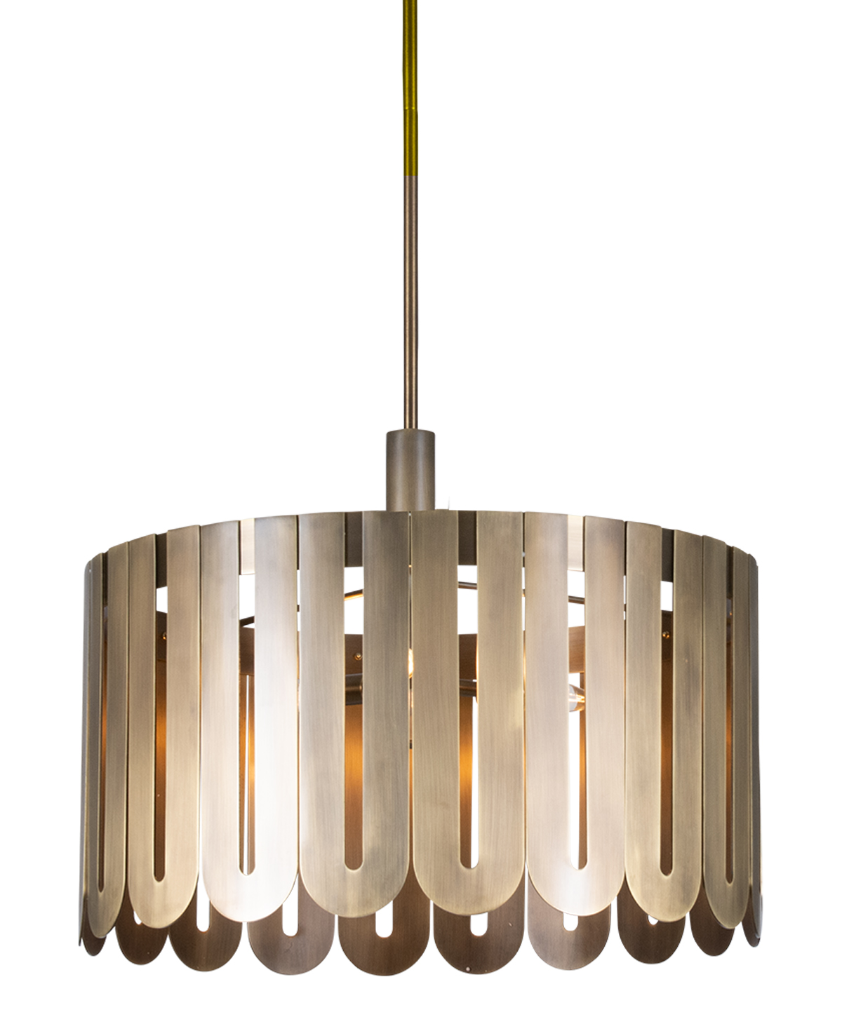 FlowDecor Serena Chandelier in metal with antique brass finish (# 6056)