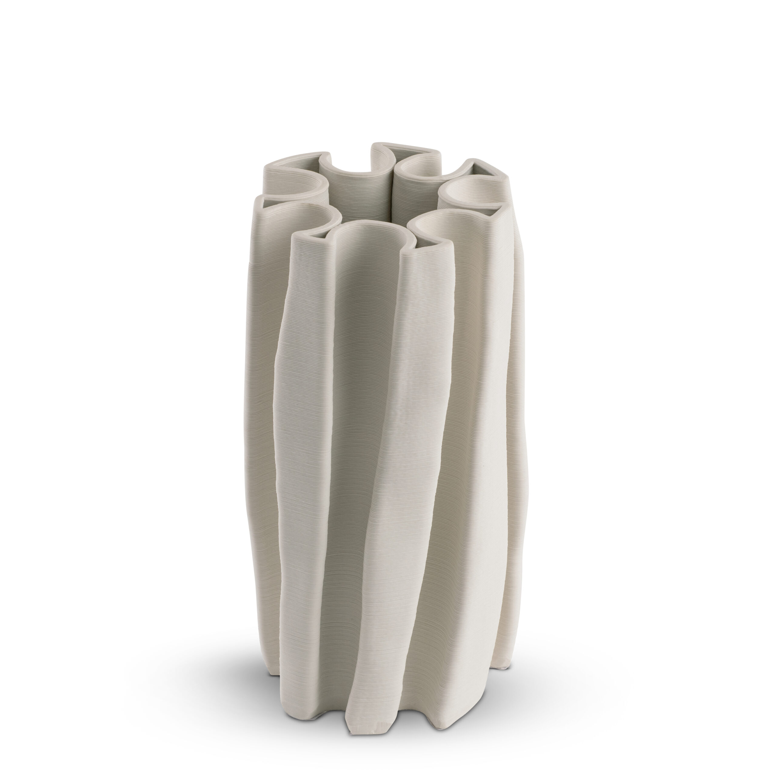 parma-white-ceramic-vase-main-7182 FlowDecor Parma Small Vase in  (# 7182)