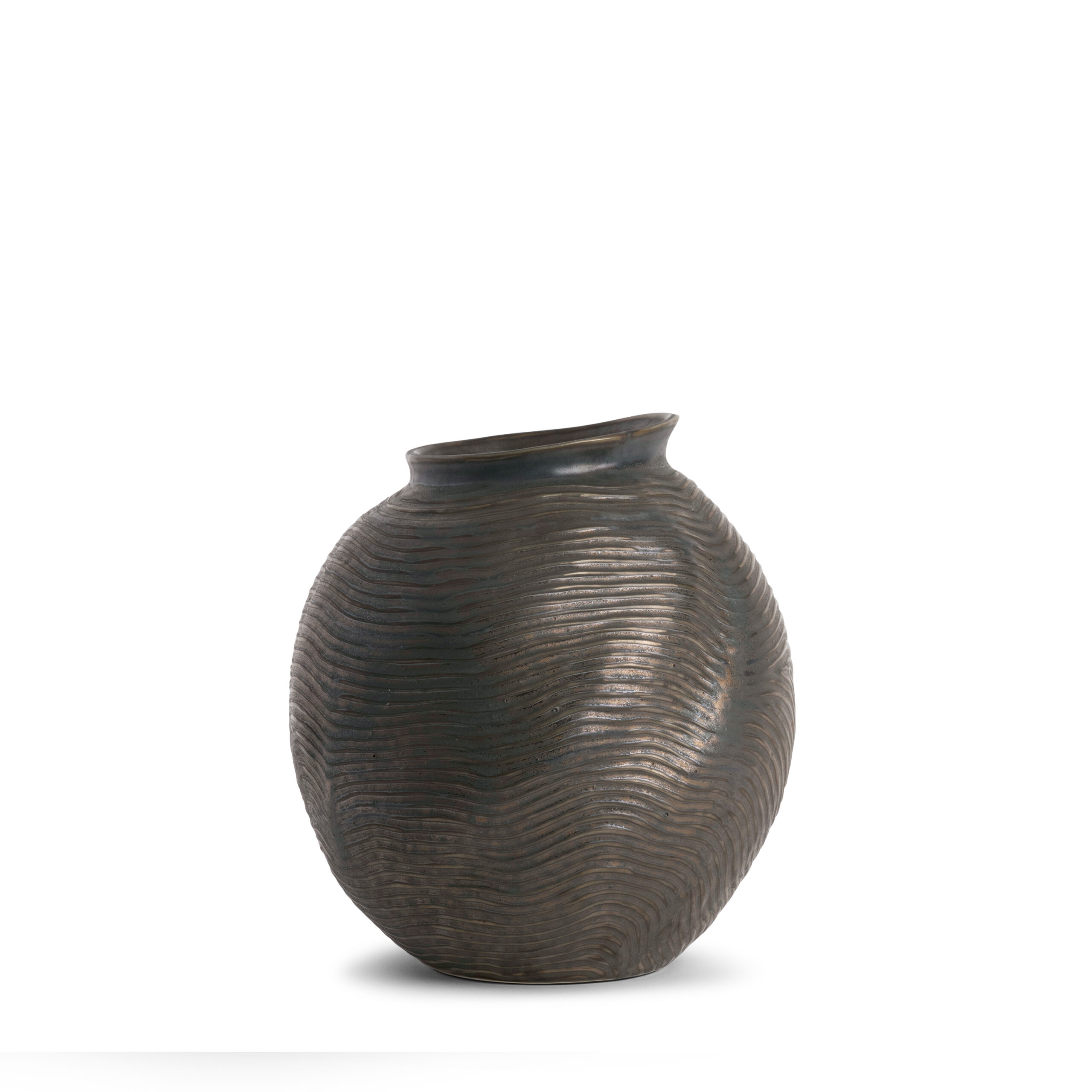 colin-brown-ceramic-vase-main-7207 FlowDecor Colin Vase in (# 7207)