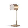 FlowDecor Opal Table Lamp in metal with antique brass finish and alabaster and  shade (# 4742)