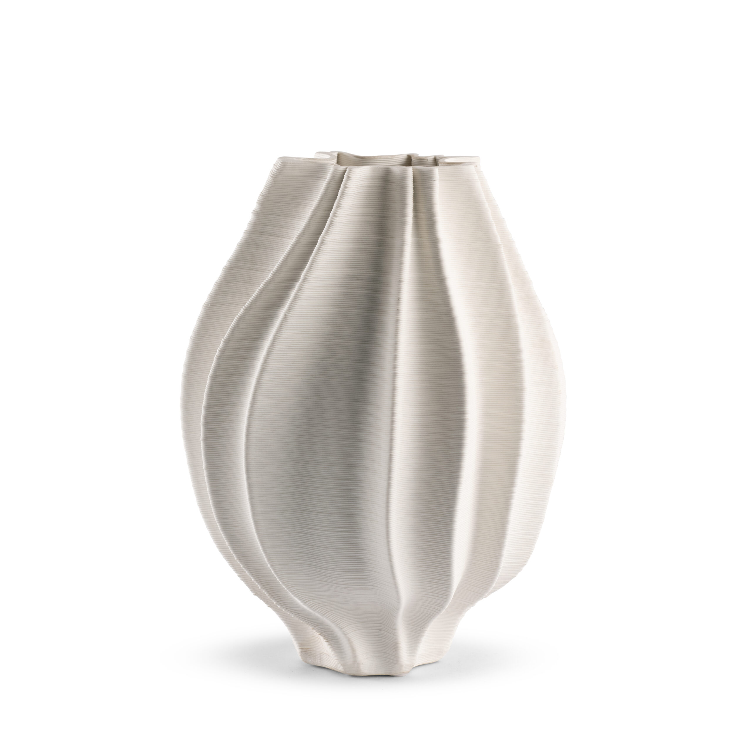 callie-small-white-ceramic-vase-main-7231 FlowDecor Callie Small Vase in  (# 7231)