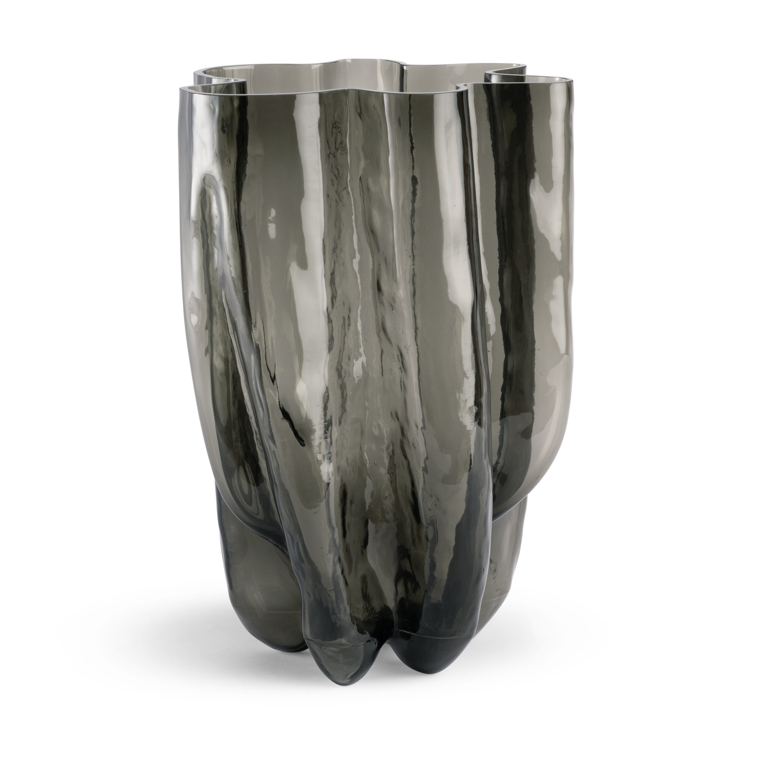 hudson-grey-glass-vase-main-7230 FlowDecor Hudson Vase in  (# 7230)