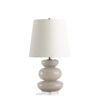 lennox-beige-glass-acrylic-table-lamp-main-4773-OWC FlowDecor Lennox Table Lamp in glass with beige and acrylic base and off-white cotton tapered drum shade (# 4773)