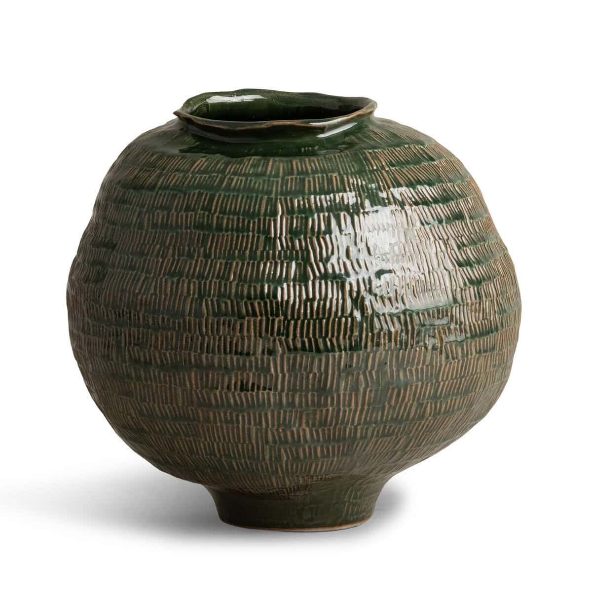 evan-large-green-ceramic-vase-main-7245 FlowDecor Evan Large Vase in (# 7245)