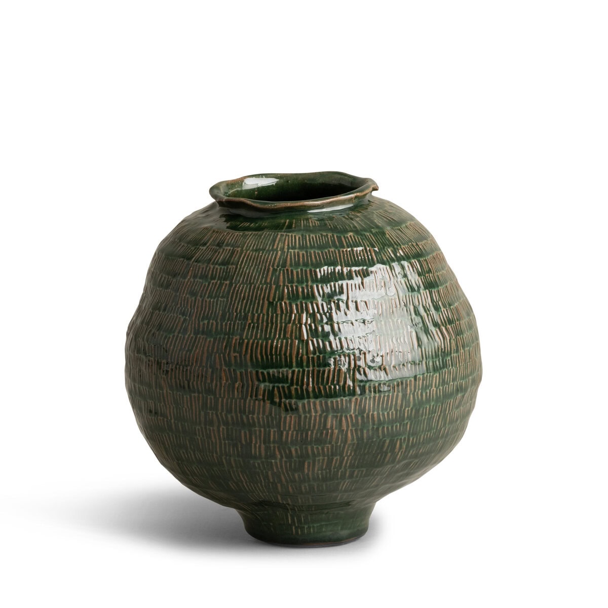 evan-small-green-ceramic-vase-main-7244 FlowDecor Evan Small Vase in (# 7244)