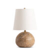 augusta-brown-marble-table-lamp-main-4839-OWL FlowDecor Augusta Table Lamp in brown marble and off-white linen tapered drum shade (# 4839)