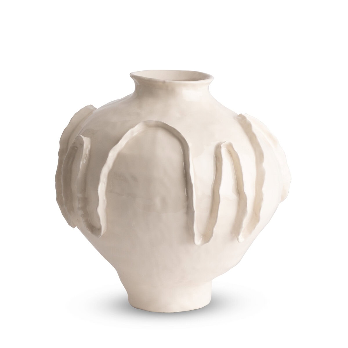 basel-small-white-ceramic-vase-main-7283 FlowDecor Basel Small Vase in (# 7283)