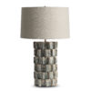 cordoba-blue-ceramic-table-lamp-main-4824-BGL FlowDecor Cordoba Table Lamp in ceramic with blue & sand finish and beige linen tapered drum shade (# 4824)