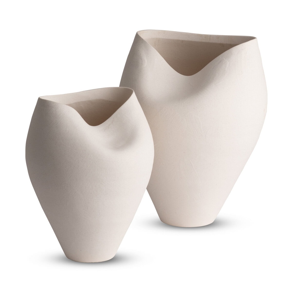 gage-small-white-ceramic-vase-set-main-7276 FlowDecor Gage Small Vase Set in (# 7276)