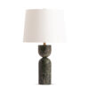 ravenna-green-marble-table-lamp-main-4840-OWL FlowDecor Ravenna Table Lamp in green marble and off-white linen tapered drum shade (# 4840)